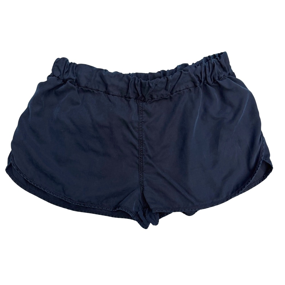 Wilfred Free Aritzia Dolphin Shorts Black Lyocell High Waist Sporty Minimalist S